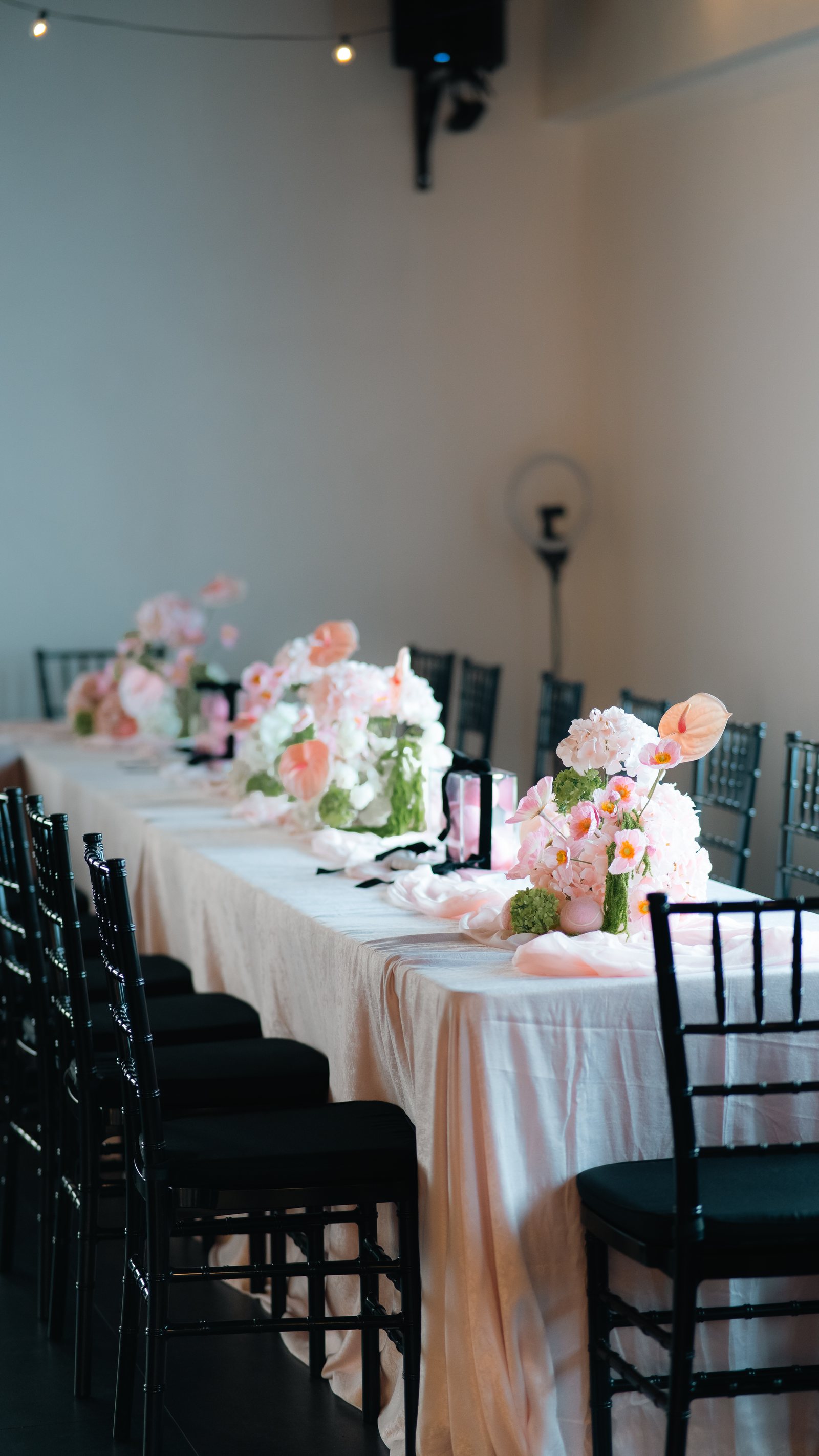 A styled table set for a private celebration at Trellis 925