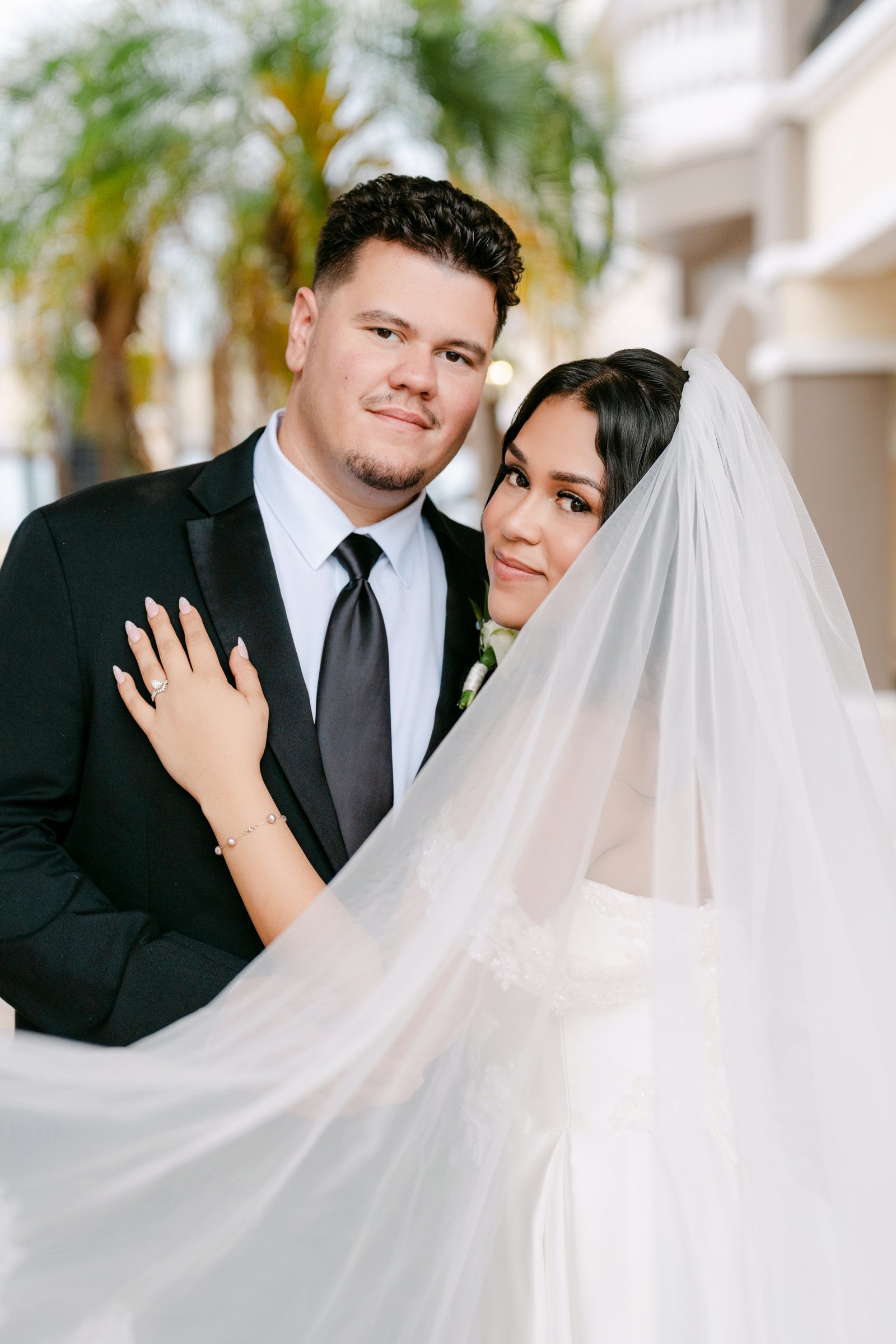 A bride and groom portrait at Trellis 925