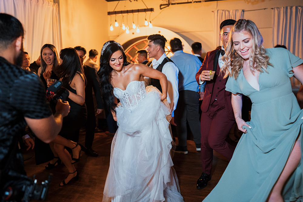 party dancing wedding reeception