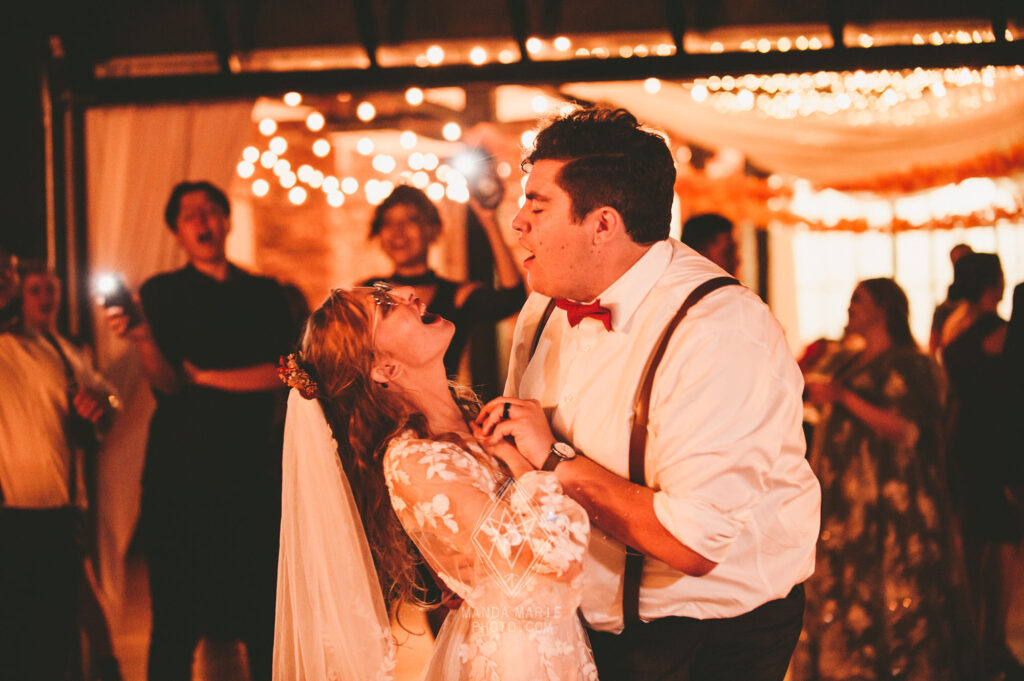 first dance with market lights